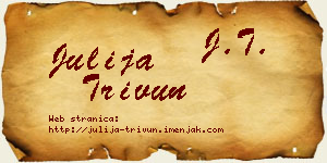 Julija Trivun vizit kartica